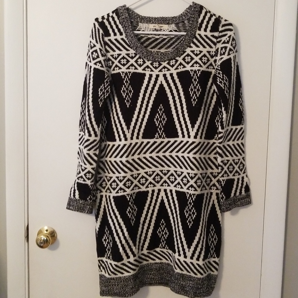 Knitted black dress